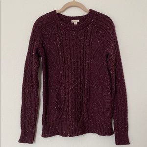 plum knitted sweater
